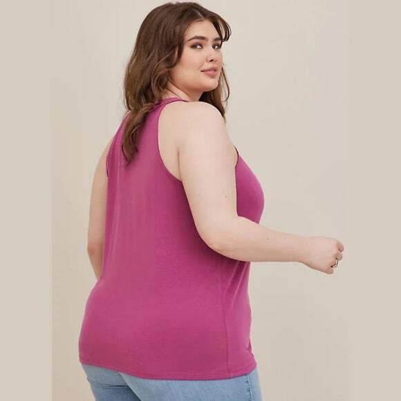 Torrid Knit Cupro High Neck Twist Top Size 3X NWT - Picture 2 of 7